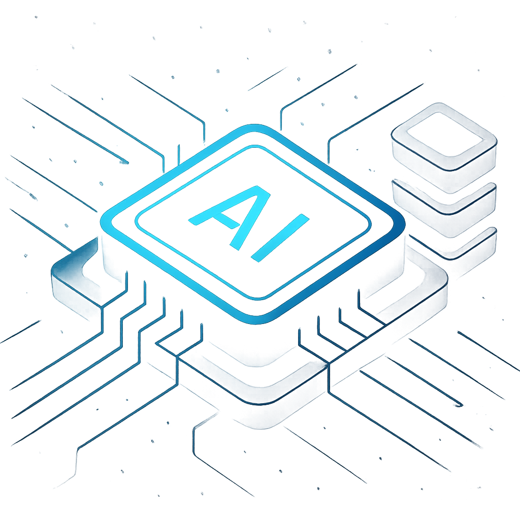 Stylized AI accelerator chip