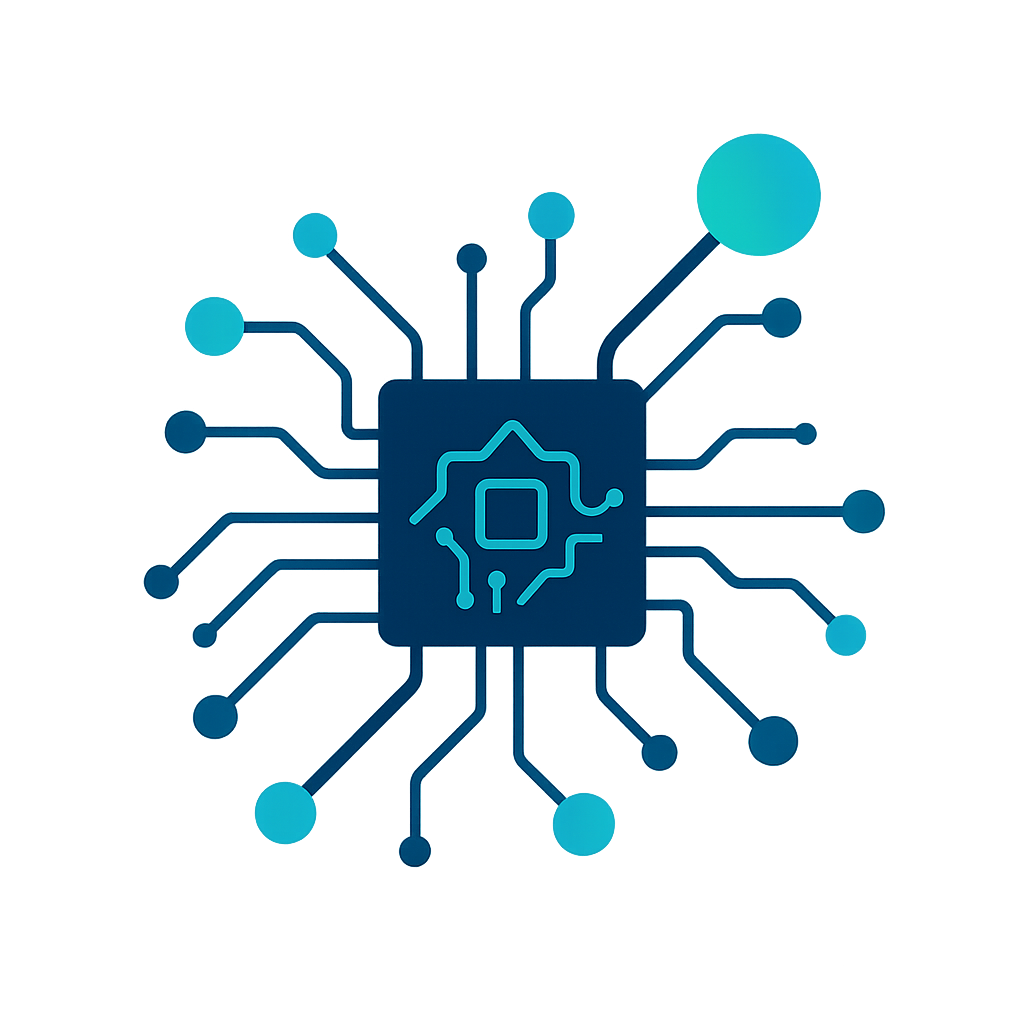 Stylised AI accelerator chip